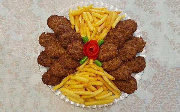 Shami Kabab with french fries