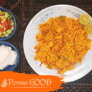 iranian tomato rice. how to cook istamboli polo