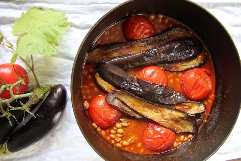 Khoresh bademjan Persian eggplant stew recipe PersianGood