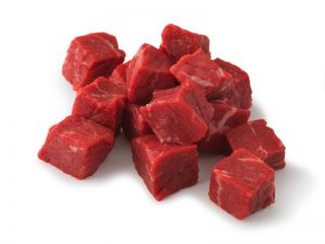 cubed meat