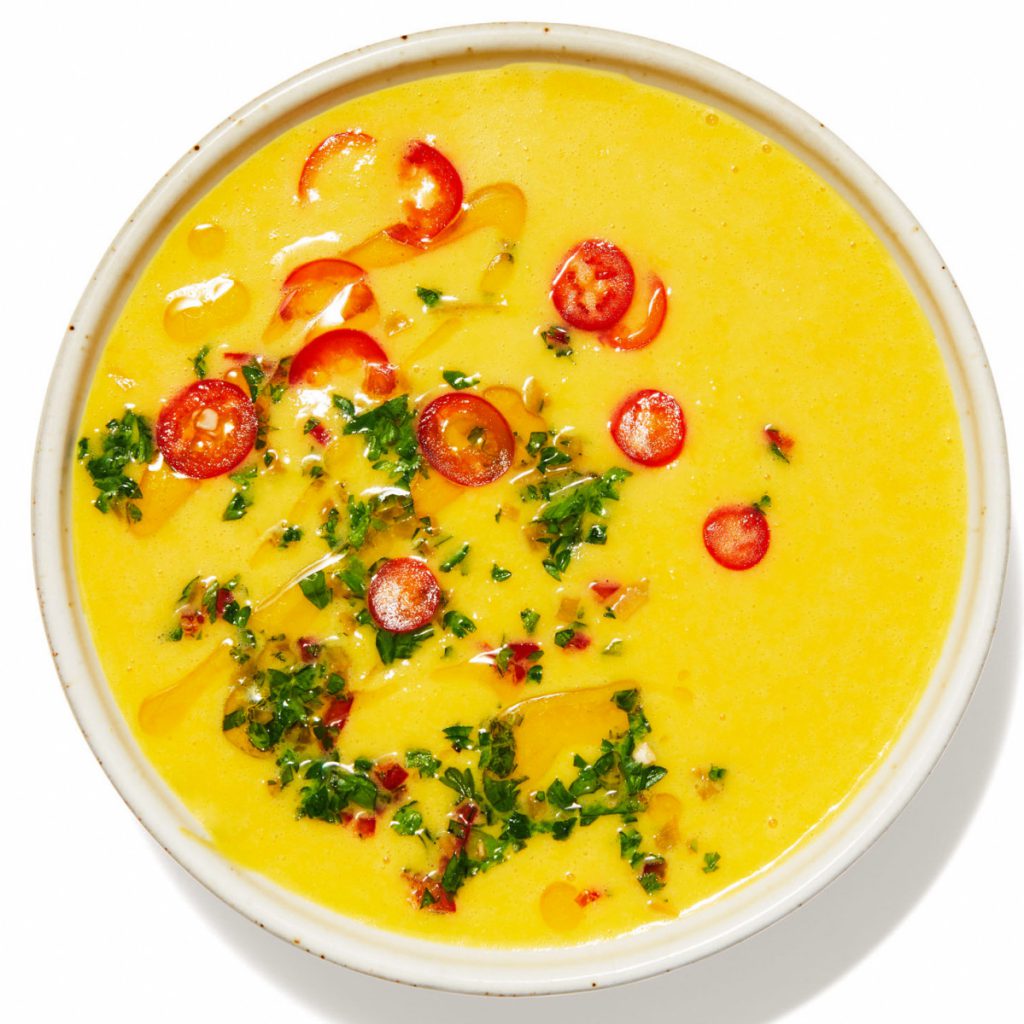saffron chicken soup